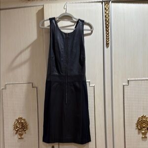 Elegant Leather Black  Dress